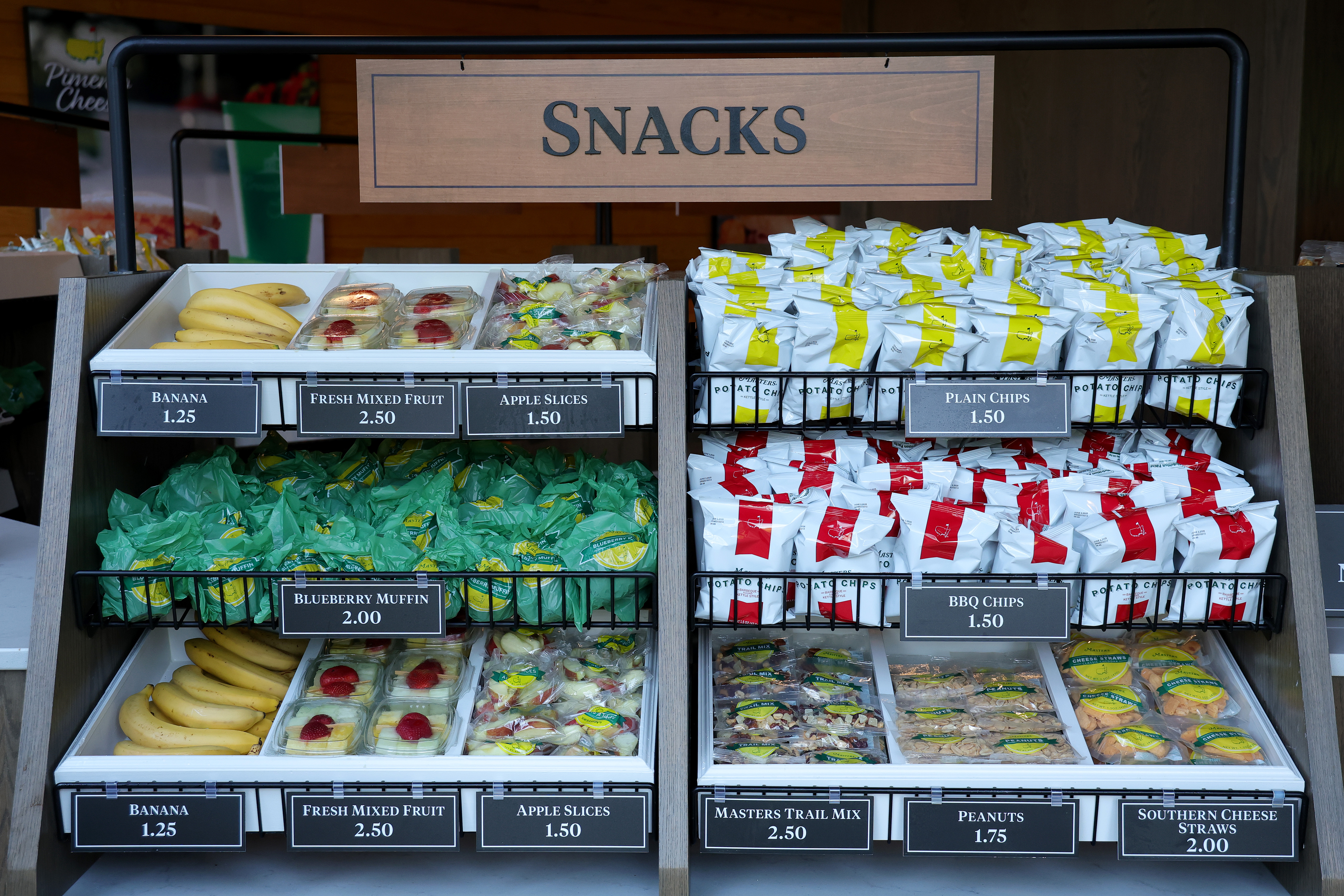 Masters snacks seen in the concessions stand
