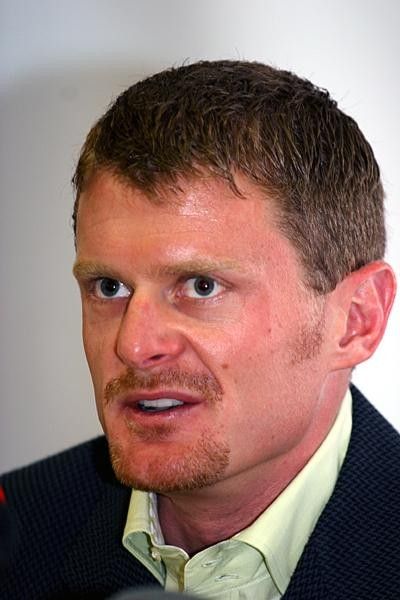 Floyd Landis looking dapper in his suit.