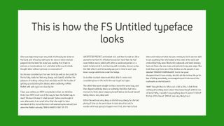 Fontsmith’s FS Untitled has finely ‘graded’ weights (click the arrows icon top-right to enlarge this image)