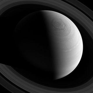 Saturn Hexagonal Jet Stream Cassini Spacecraft View