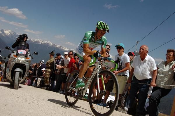 Mountains classification leader Matt Lloyd (Omega Pharma - Lotto)
