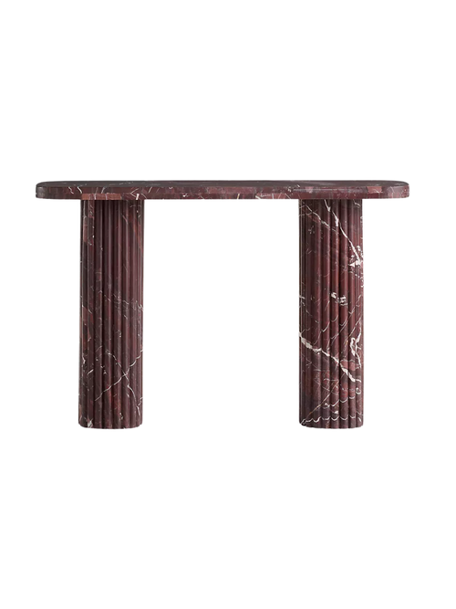 Kanta Rectangular Fluted Marble Console