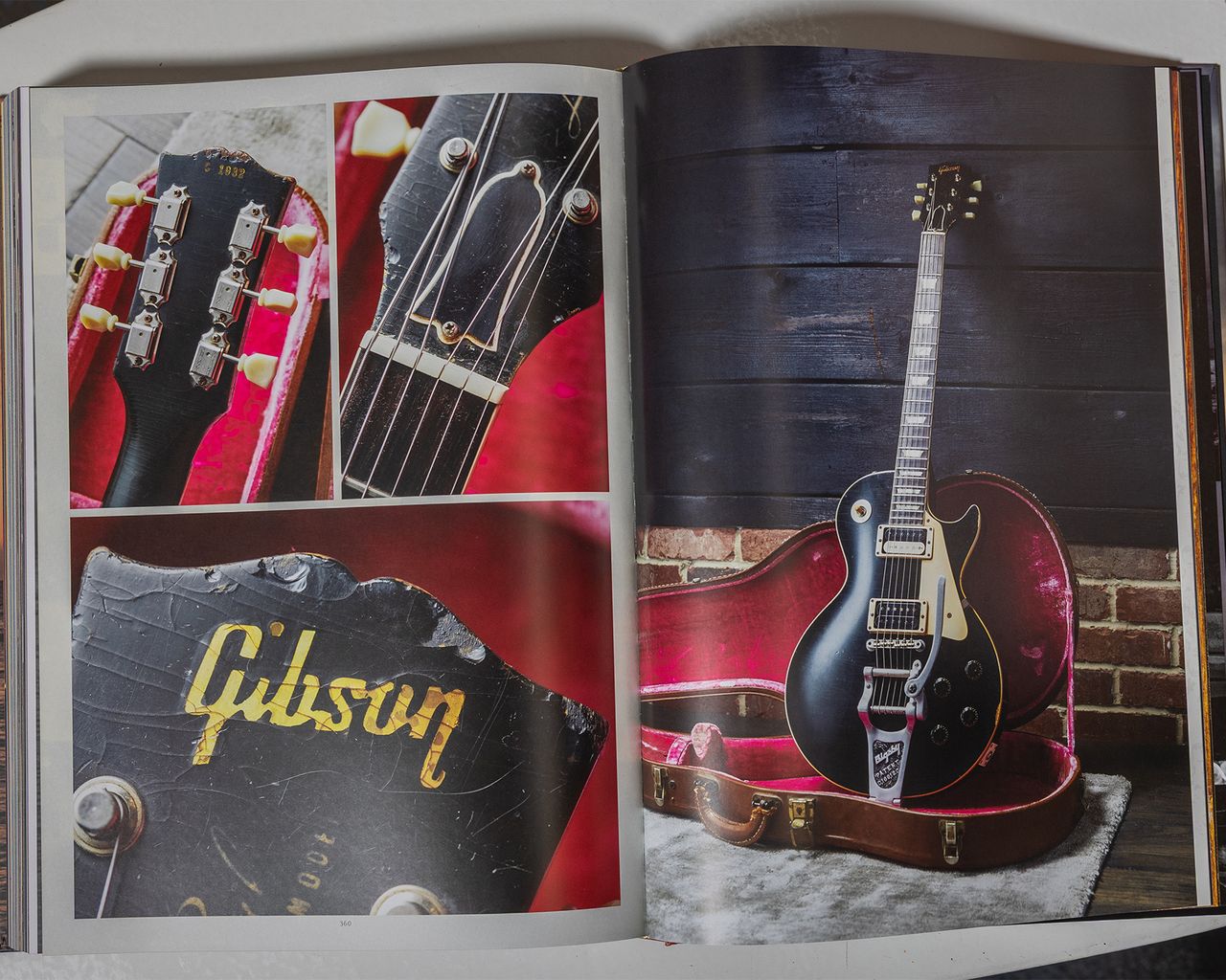 A photo spread from The Collection: Kirk Hammett, from Gibson Publishing