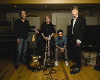 The Nels Cline 4 (from left): drummer Tom Rainey, bassist Scott Colley and guitarists Julian Lage and Nels Cline.