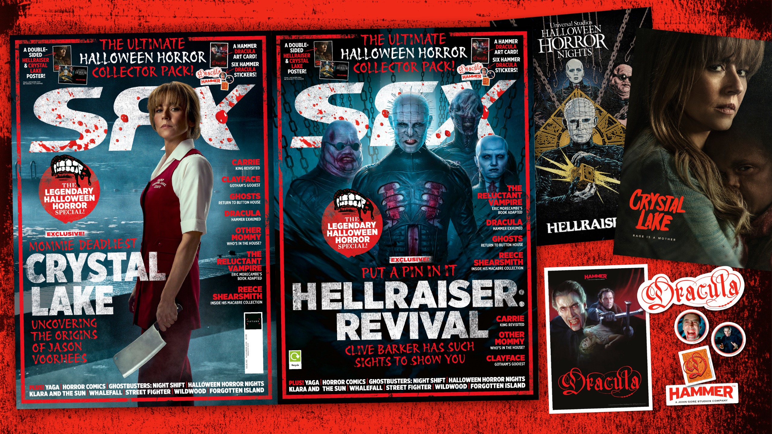 The wrap of SFX issue 410, and the gifts inside.