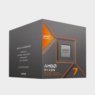 The box for the AMD Ryzen 7 8700G on a plain background