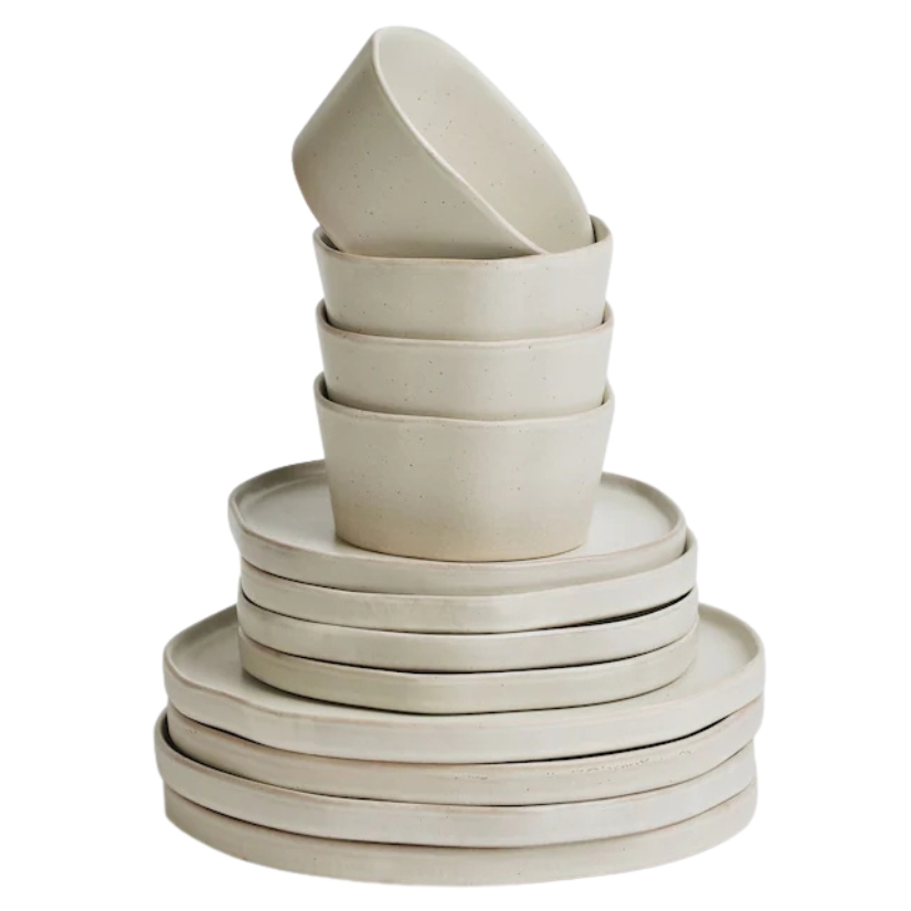 Next, Mist White Lana Dinner Set