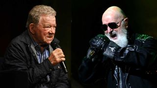 William Shatner and Rob Halford onstage (composite image)