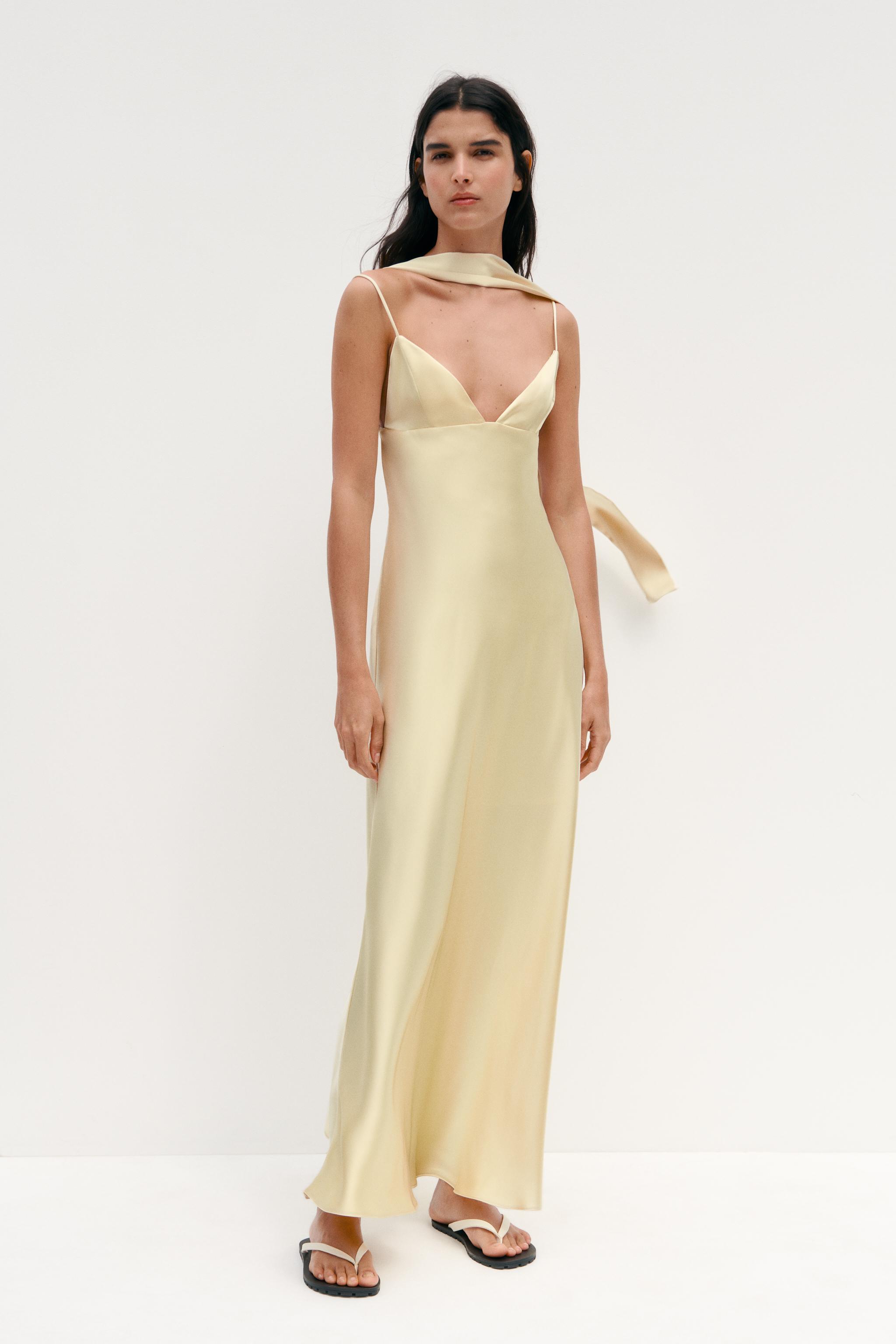 Foulard Satin Maxi Dress