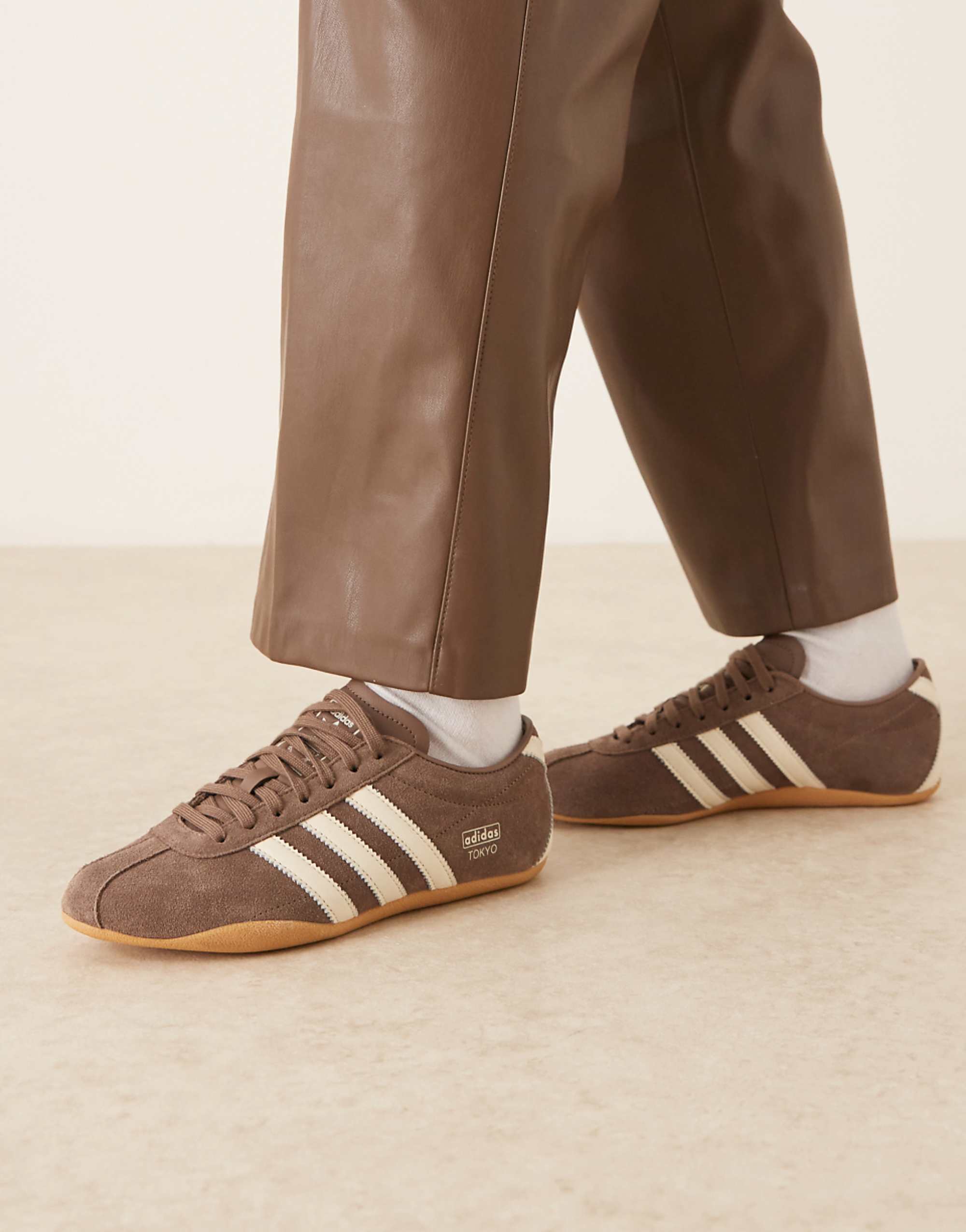 Adidas Originals Tokyo Trainers in Brown and White