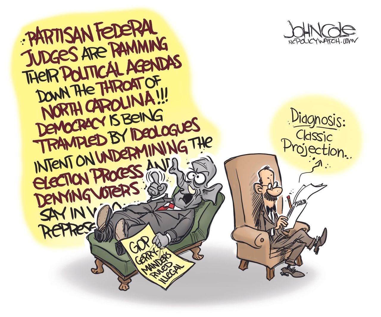 Political cartoon U.S. GOP&amp;amp;nbsp;North Carolina&amp;amp;nbsp;gerrymandering Supreme Court&amp;amp;nbsp;voters