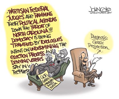 Political cartoon U.S. GOP&nbsp;North Carolina&nbsp;gerrymandering Supreme Court&nbsp;voters