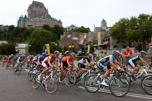 Racing toward the Chateau Frontenac, perched high on the hill