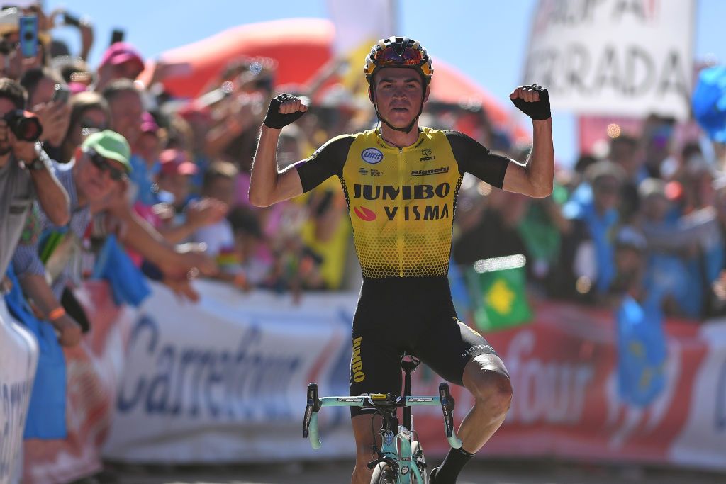 Sepp Kuss (Jumbo-Visma) wins stage 15 at the Vuelta a Espana