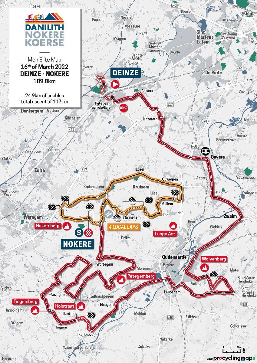 Danilith Nokere Koerse MEN Map