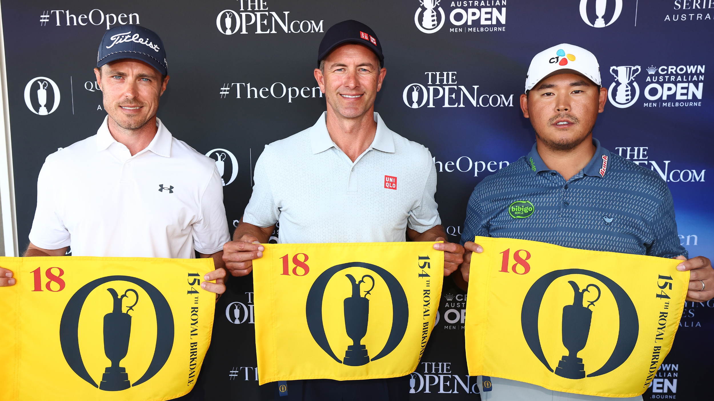 Michael Hollick, Adam Scott and Si Woo Kim