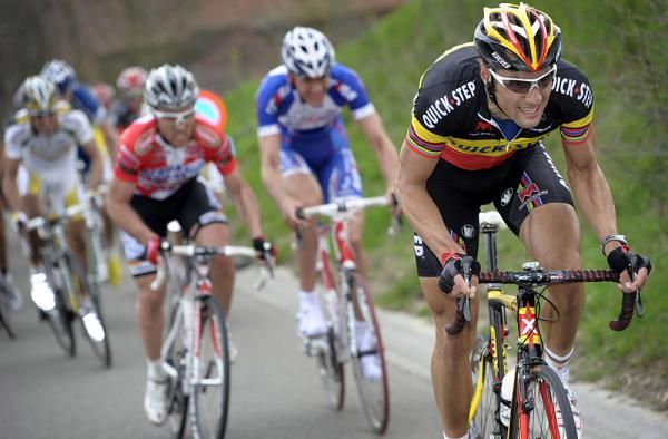 Belgian champion Tom Boonen picks up the pace