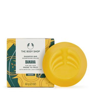 best shampoo for curly hair - The Body Shop Banana Truly Nourishing Shampoo Bar