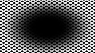 The expanding hole optical illusion