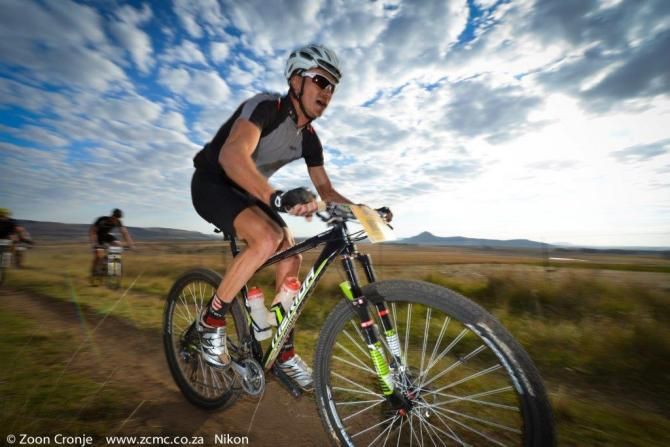 Ben Melt-Swanepoel suffered an untimely flat early in the race