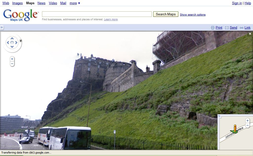 Edinburgh Castle via Street View