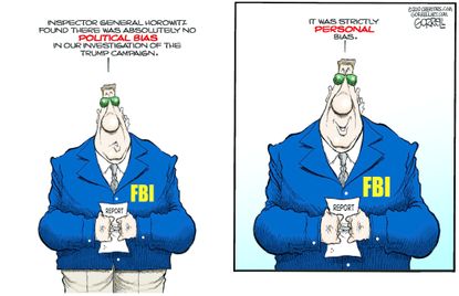 Political Cartoon U.S. Political Bias FBI