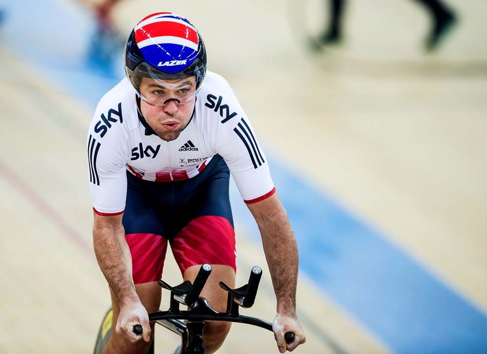 Mark Cavendish (Great Britain) starts an effort