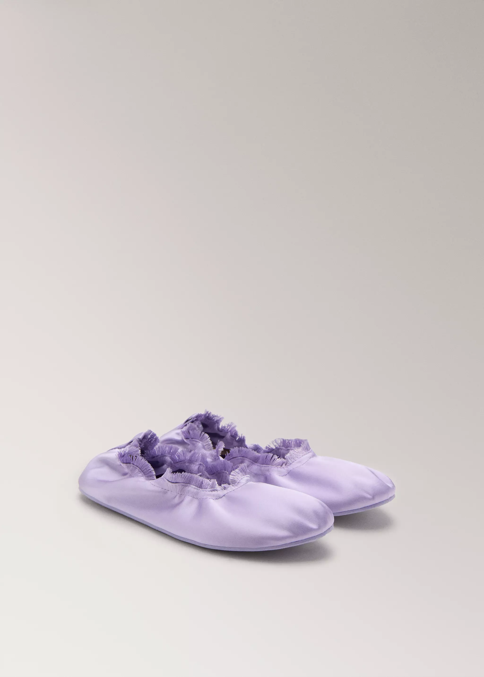 Satin Ballet Flats With Elastic - Women | Mango United Kingdom