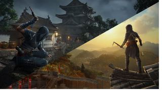 Naoe during AC Shadows traversal and stealth