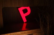 image of a red letter P