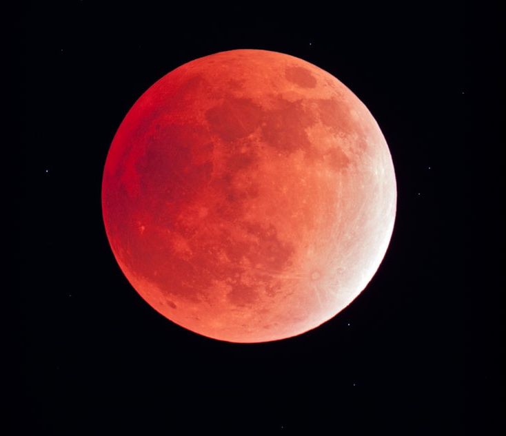 Red Moon from Zagros Mountains