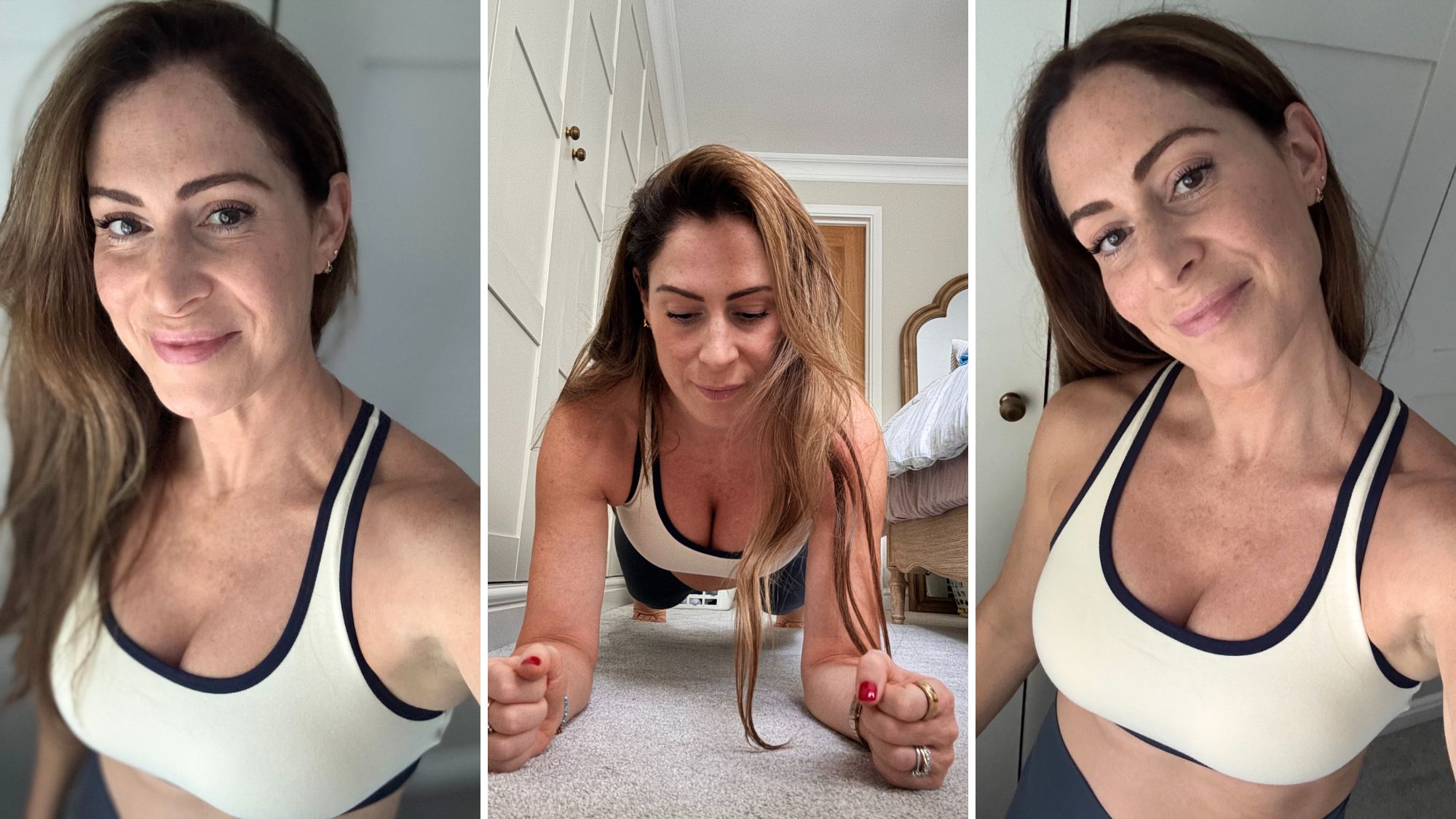 Health writer Anna trying a hover plank every day