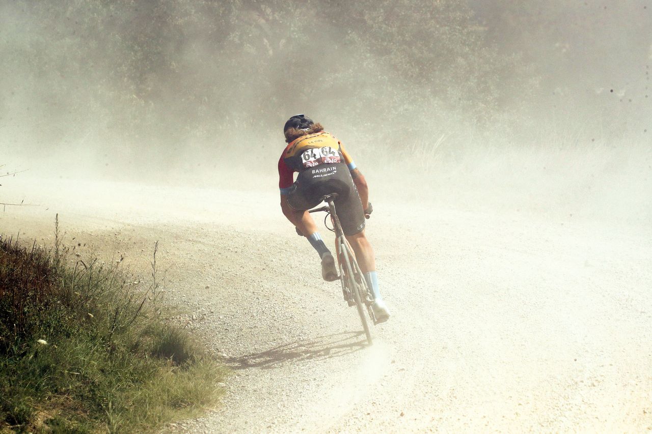 Strade Bianche 2020 14th Edition Siena Siena 184 km 01082020 Ivan Garcia Cortina ESP Bahrain McLaren photo Luca BettiniBettiniPhoto2020