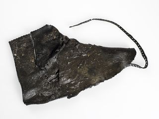 Radiocarbon dating confirmed that this leather shoe found at the Ørland site dates to the Middle Ages, around A.D. 1015 to 1028.