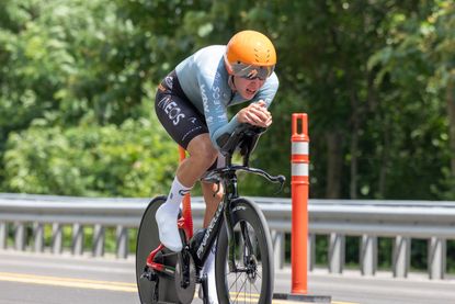Artem Schmid (Netcompany Ineos) powers to the elite men's time trial title in the 2026 US Pro Road Championships
