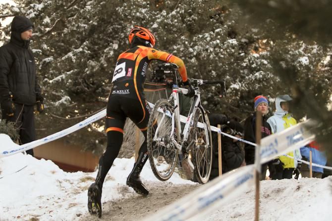 Jeremy Durrin on a snowy run-up