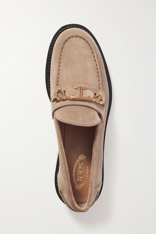Embellished Suede Loafers