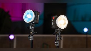 Godox lights in use.