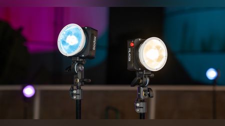 Godox lights in use. 