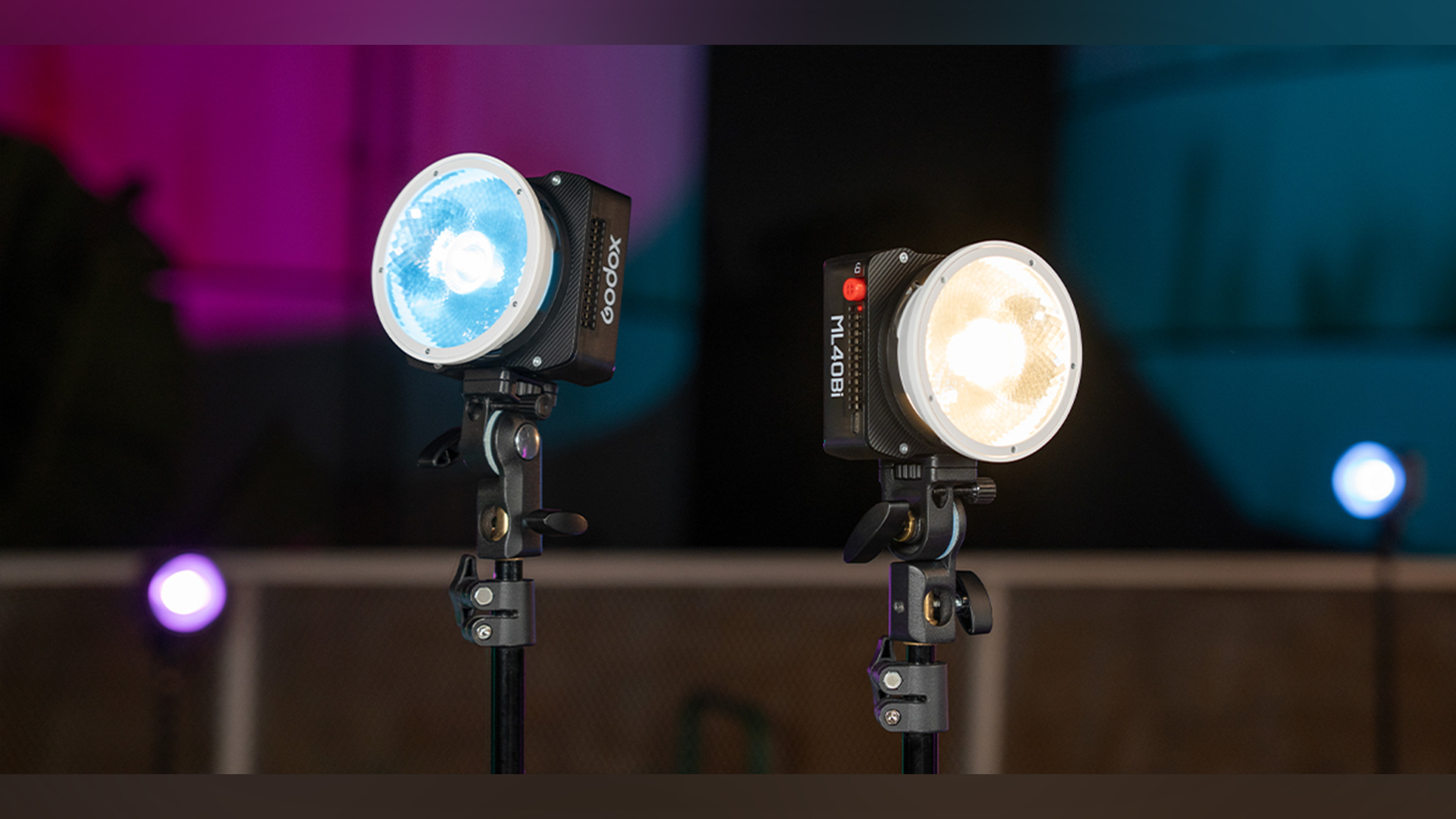 Godox lights in use. 