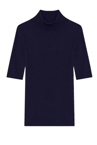 Theory , Theory Leenda Short-Sleeve Turtleneck in Regal Wool