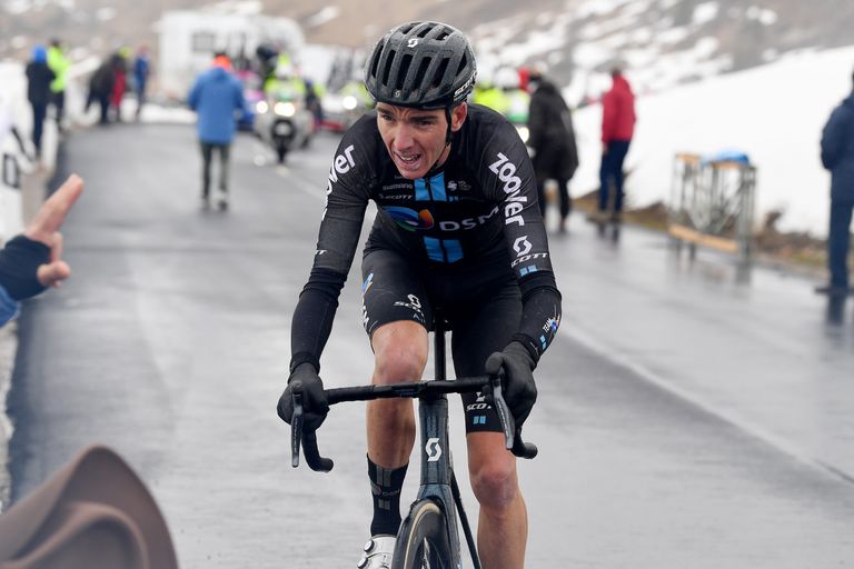 Romain Bardet on the Passo Giau during stage 16 of the Giro d'Italia 2021