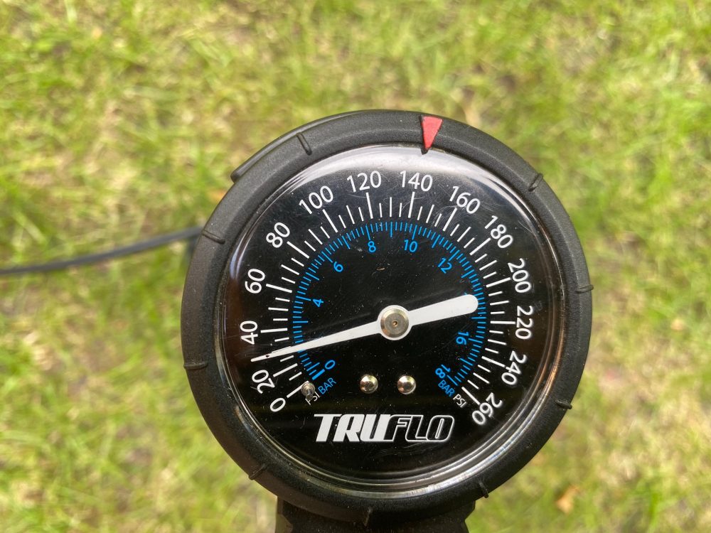 Accurate enough. The gauge is within 2psi of true pressure readings and is relatively easy to read.