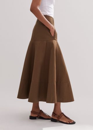 Me+Em, Linen-Blend A-Line Skirt