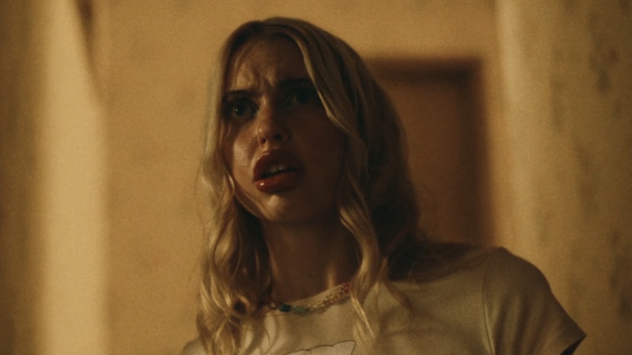 Faye looking terrified in the Season 2 finale of Euphoria. 