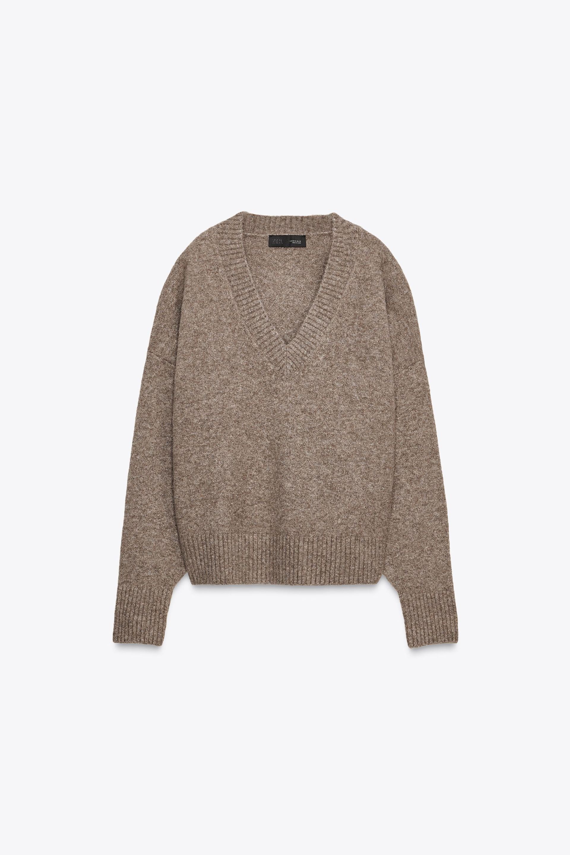 Soft V-Neck Knit Sweater