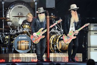 [L-R] Frank Beard, Dusty Hill and Billy Gibbons of ZZ Top