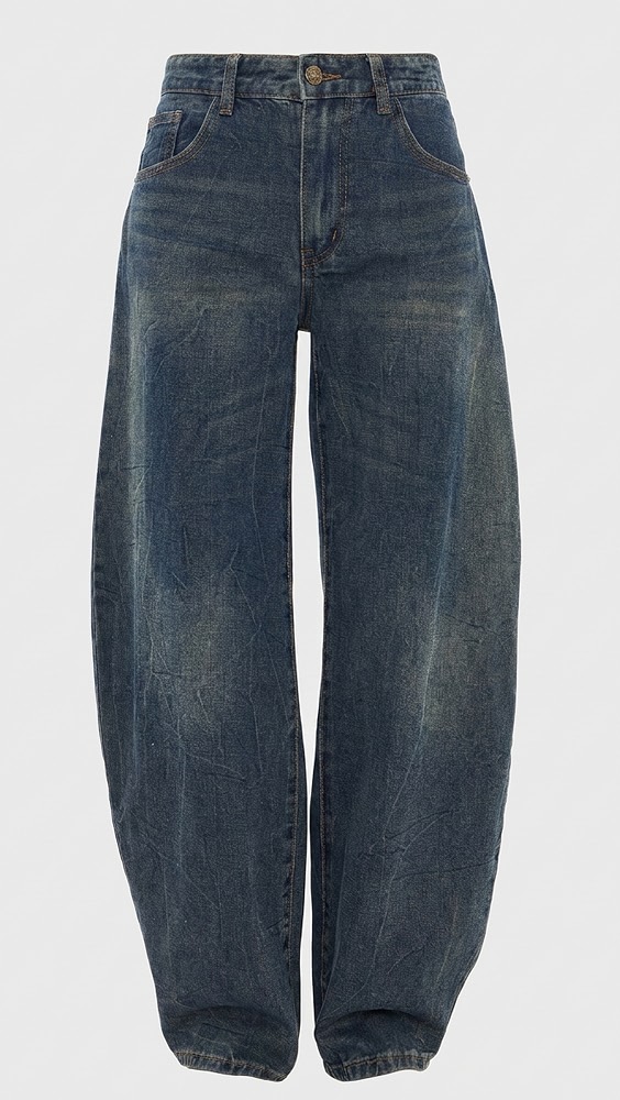 Horseshoe Barrel Jeans - Washed Indigo