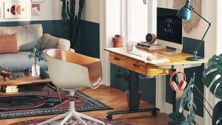 Fezibo standing desk with double drawer