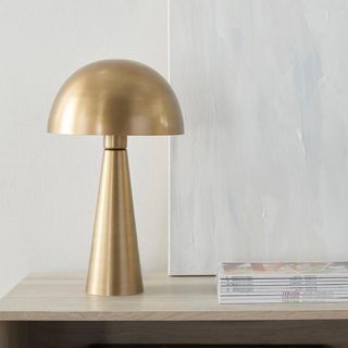 Best mushroom lamp dupes on side board 